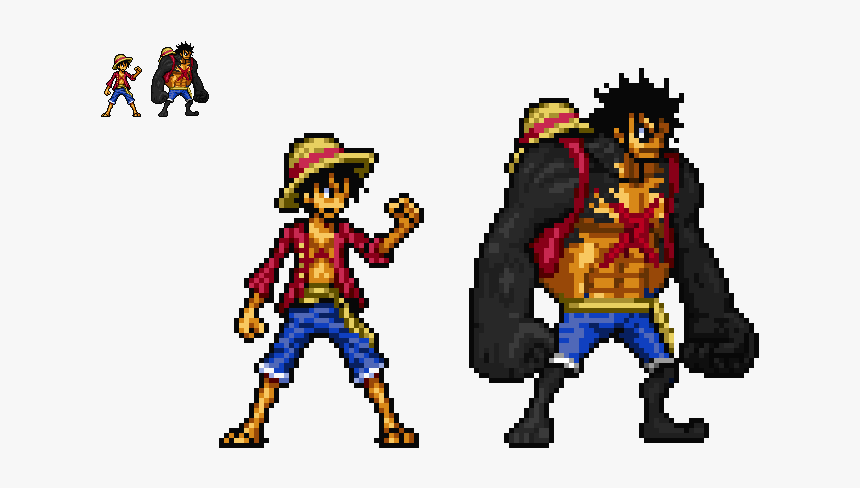 Pixel Art One Piece Luffy, HD Png Download, Free Download