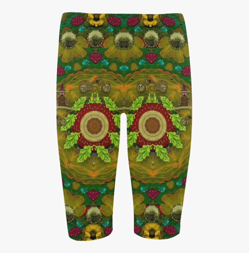 Panda Bears With Motorcycles In The Mandala Forest - Leggings, HD Png Download, Free Download
