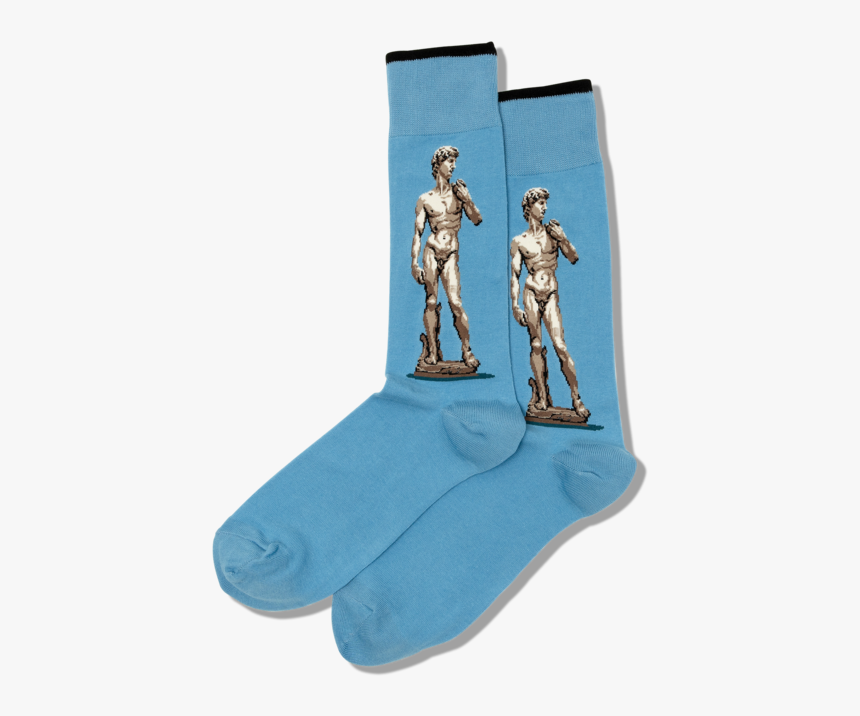 Men"s Michelangelo"s David Crew Socks"
 Class="slick - Cartoon, HD Png Download, Free Download