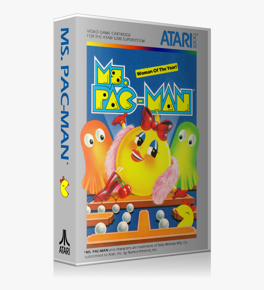 Atari 5200 Ms Pacman 2 Game Cover To Fit A Ugc Style - Ms Pac Man, HD Png Download, Free Download