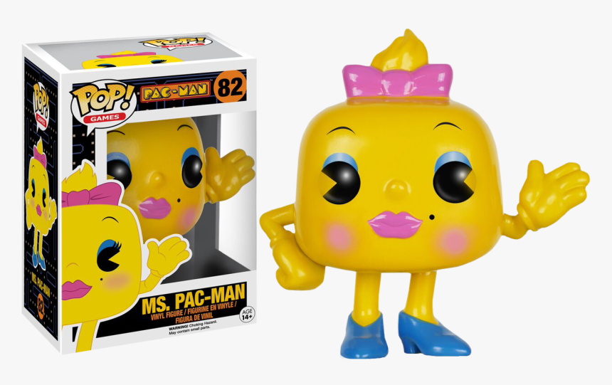 Ms Pac-man Pop Vinyl Figure - Figurine Pop Pac Man, HD Png Download, Free Download