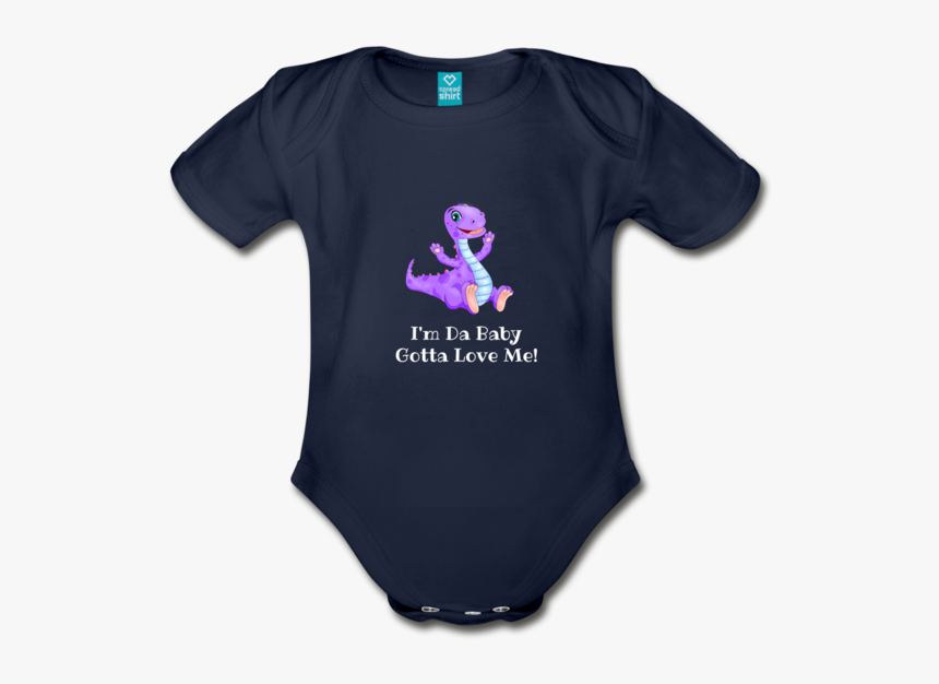 I"m Da Baby Dinosaur Organic Short Sleeve Baby Onesie - Infant Bodysuit, HD Png Download, Free Download