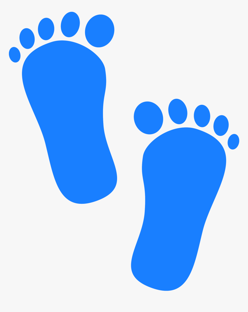 Dinosaur Art Of Ideas Free Blue Baby - Blue Footprints Clipart, HD Png Download, Free Download