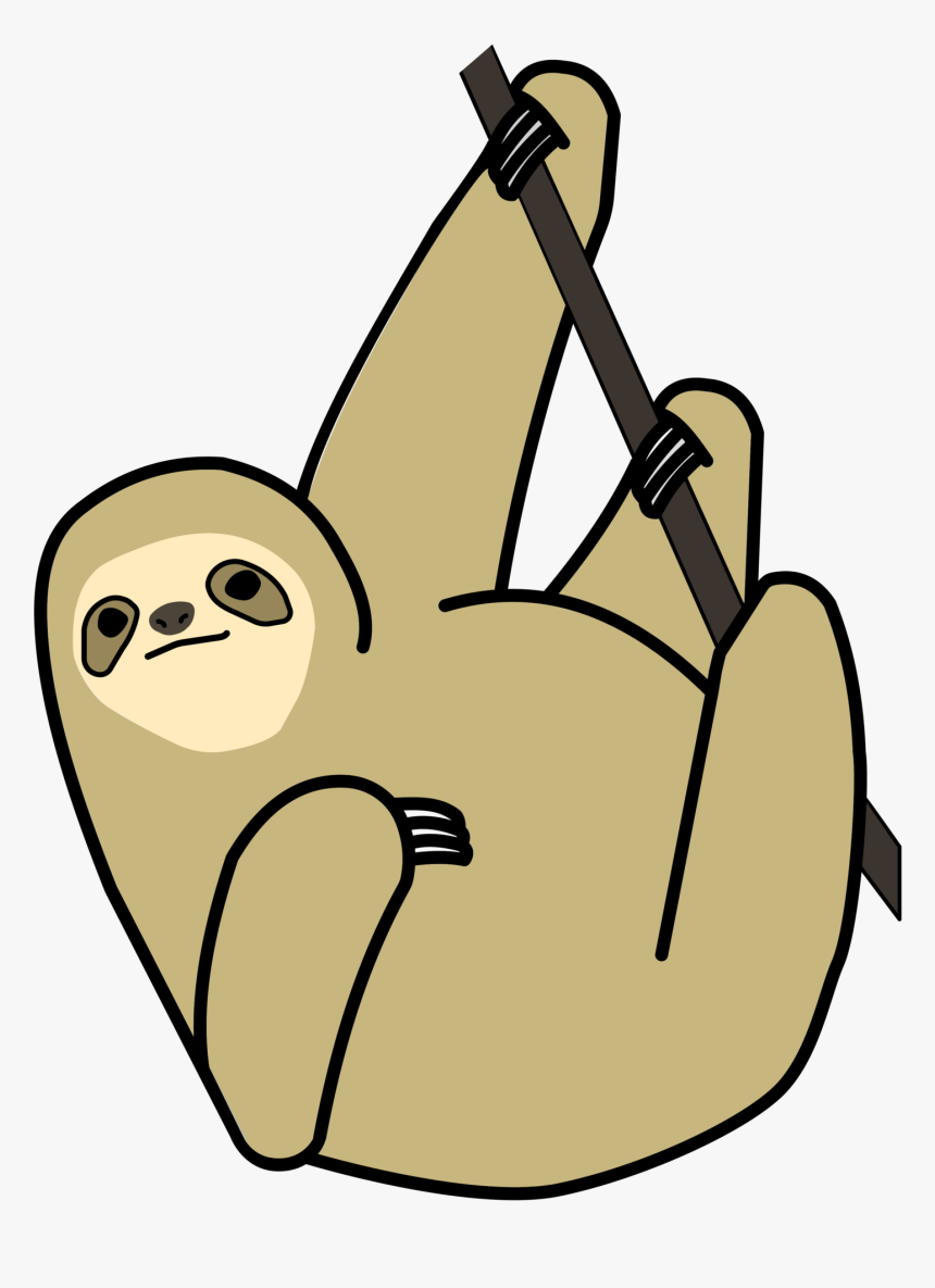 Sloth Vector Color - Cartoon Easy To Draw Sloth, HD Png Download, Free Download