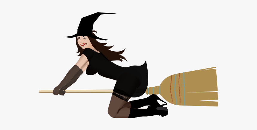 Witch On Broom 3 By Rones - Broom, HD Png Download, Free Download