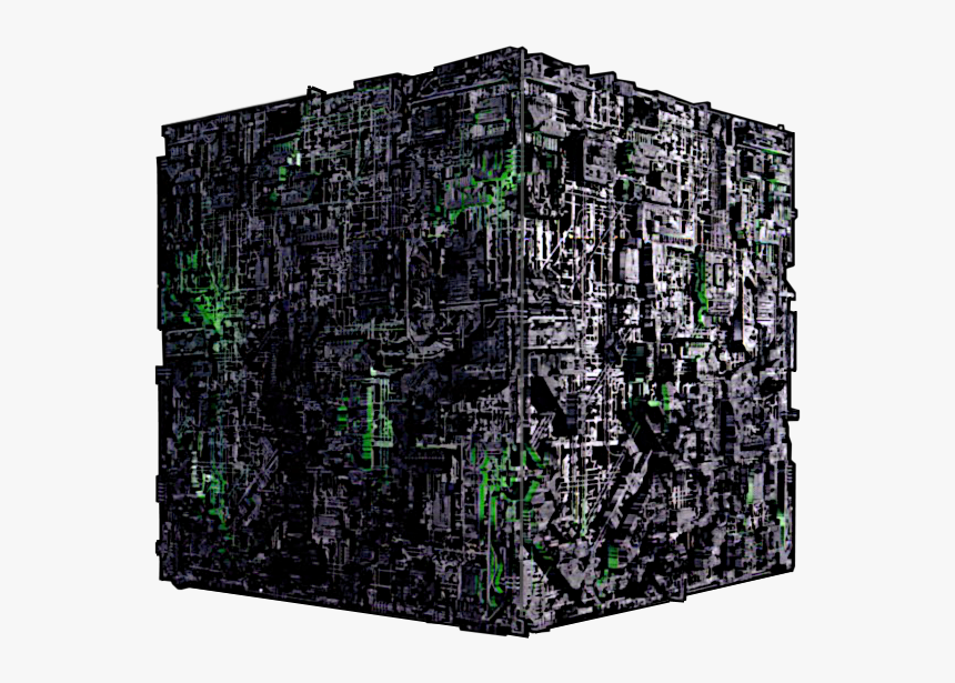 Borg%2bcube%2bemos - Death Star Borg Cube, HD Png Download, Free Download
