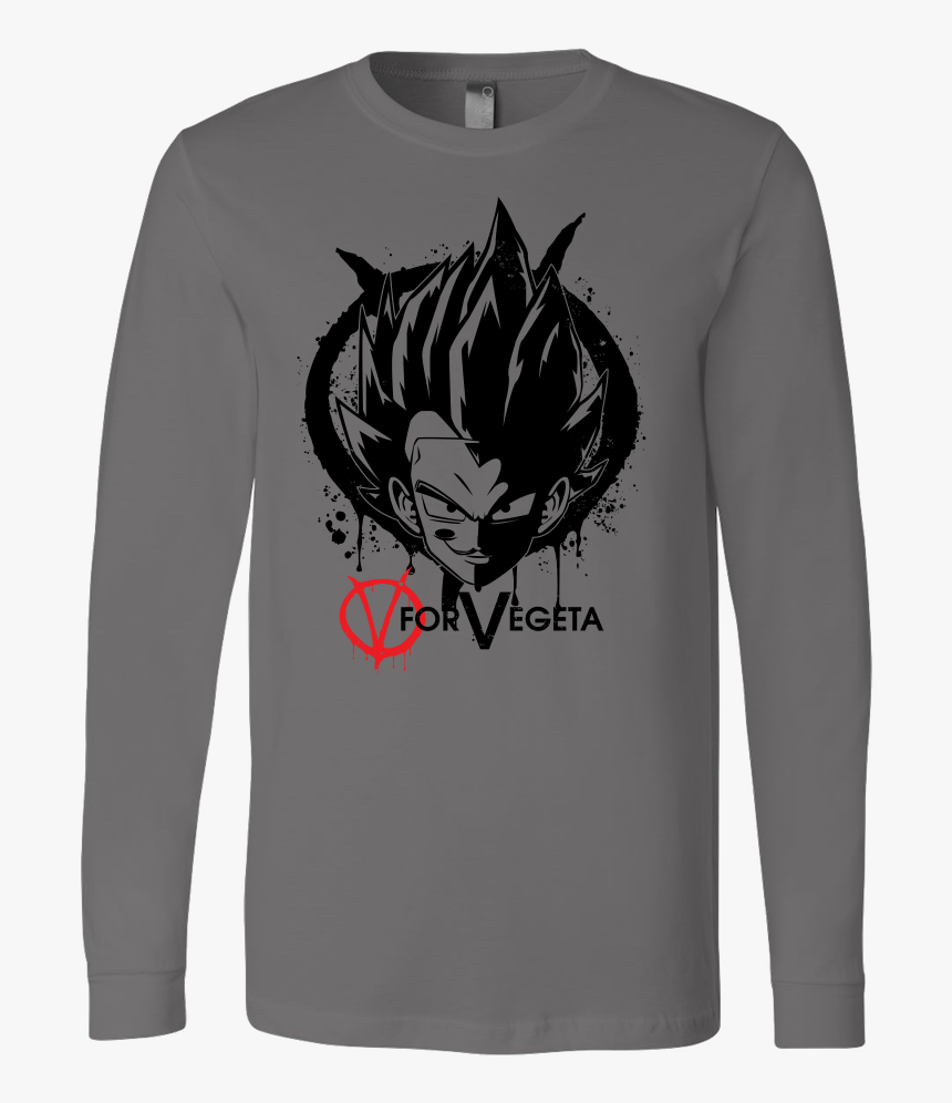 Super Saiyan Vegeta V Vendetta Long Sleeve T Shirt - T-shirt, HD Png Download, Free Download
