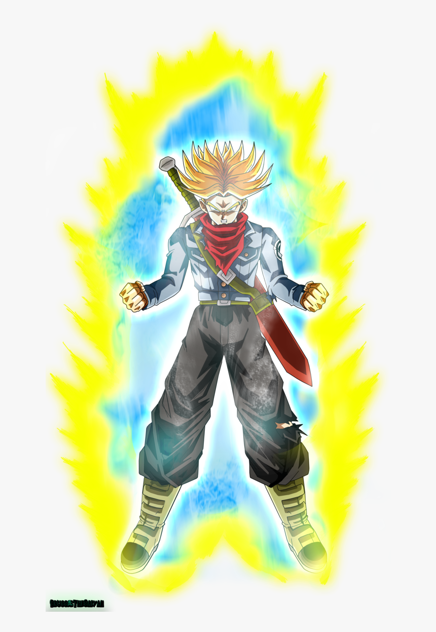 Super Saiyan Rage Trunks Aura By Brusselthesaiyan-datf4fn - Trunks Super Saiyan Rage, HD Png Download, Free Download