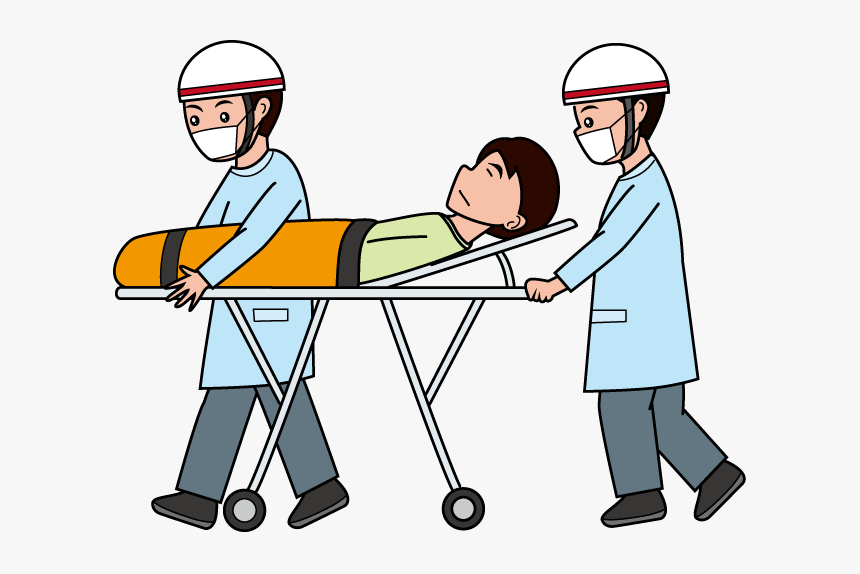 Clip Art Patient In Hospital Bed Clip Art - Patient On Stretcher Png, Trans...