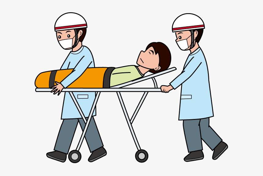 Clip Art Patient In Hospital Bed Clip Art - Patient On Stretcher Png, Transparent Png, Free Download