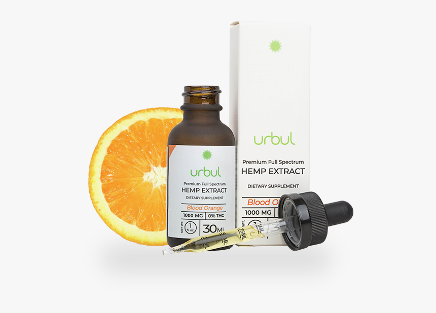 Blood Orange Cbd Tincture - Glass Bottle, HD Png Download, Free Download