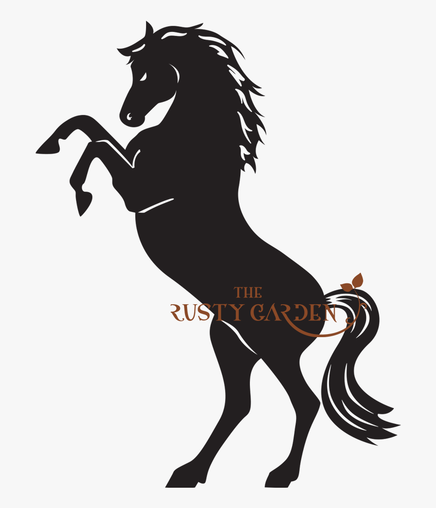 Rearing Horse Silhouette Png, Transparent Png, Free Download