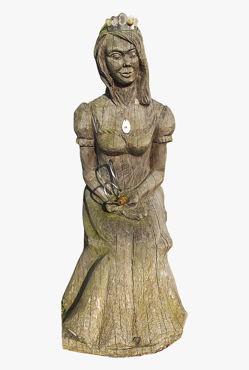 Woman Sculpture Holzfigur Free Photo - Figurine, HD Png Download, Free Download