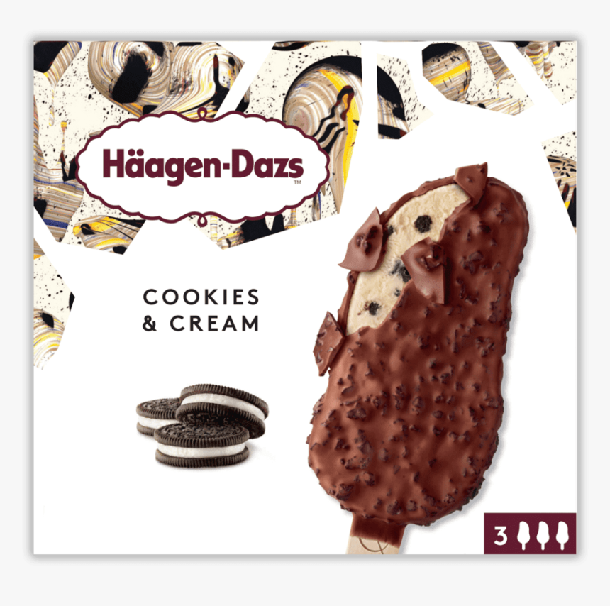 Cookies Cream Stickbar Multipacks Spain - Haagen Daz Cookies And Cream Ice Cream Bars, HD Png Download, Free Download