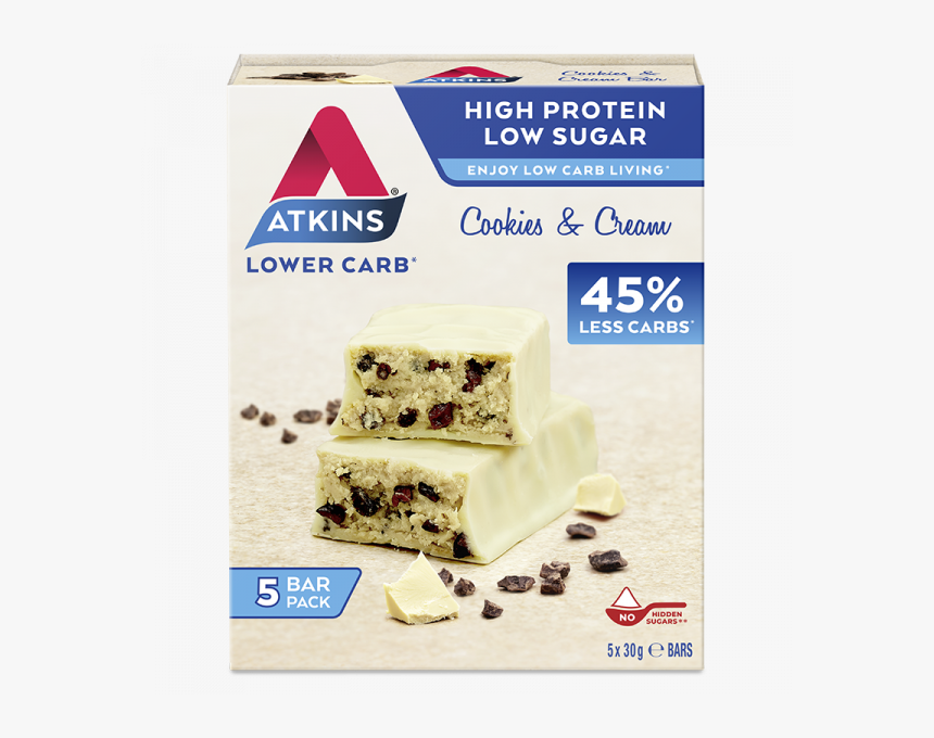 Cookies & Cream - Atkins Advantage Bar 30 Cookies & Cream, HD Png Download, Free Download