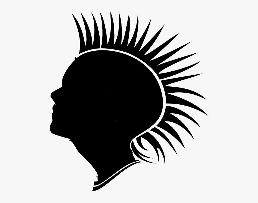 Dubb S Mowhawk Clip - Mohawk Hair Silhouette Svg, HD Png Download, Free Download