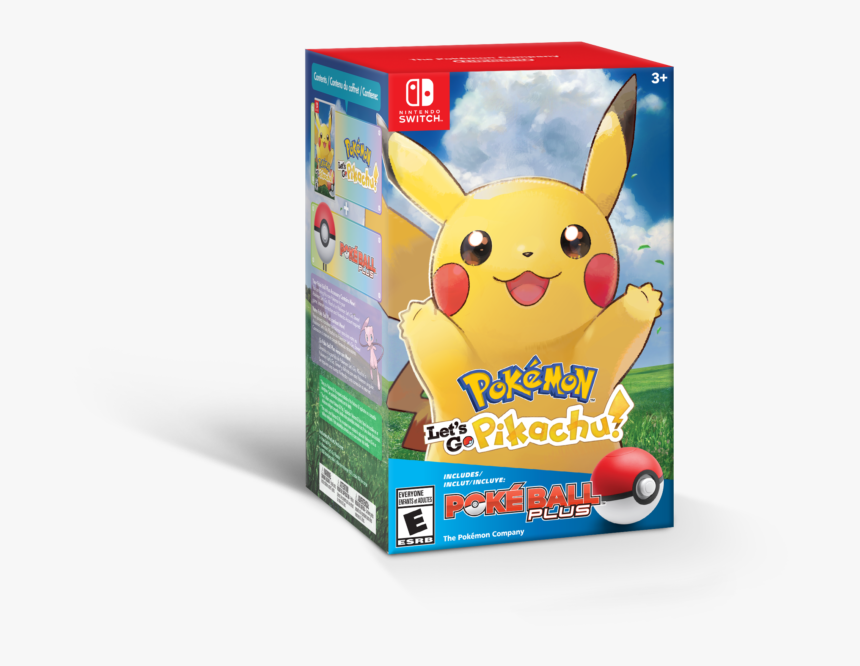 Transparent Pokemon Pikachu Png - Pokemon Let's Go Pikachu With Pokeball Plus, Png Download, Free Download