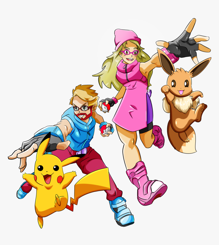 Fan Artmy Husband And I Love Playing Pokémon - Cartoon, HD Png Download, Free Download
