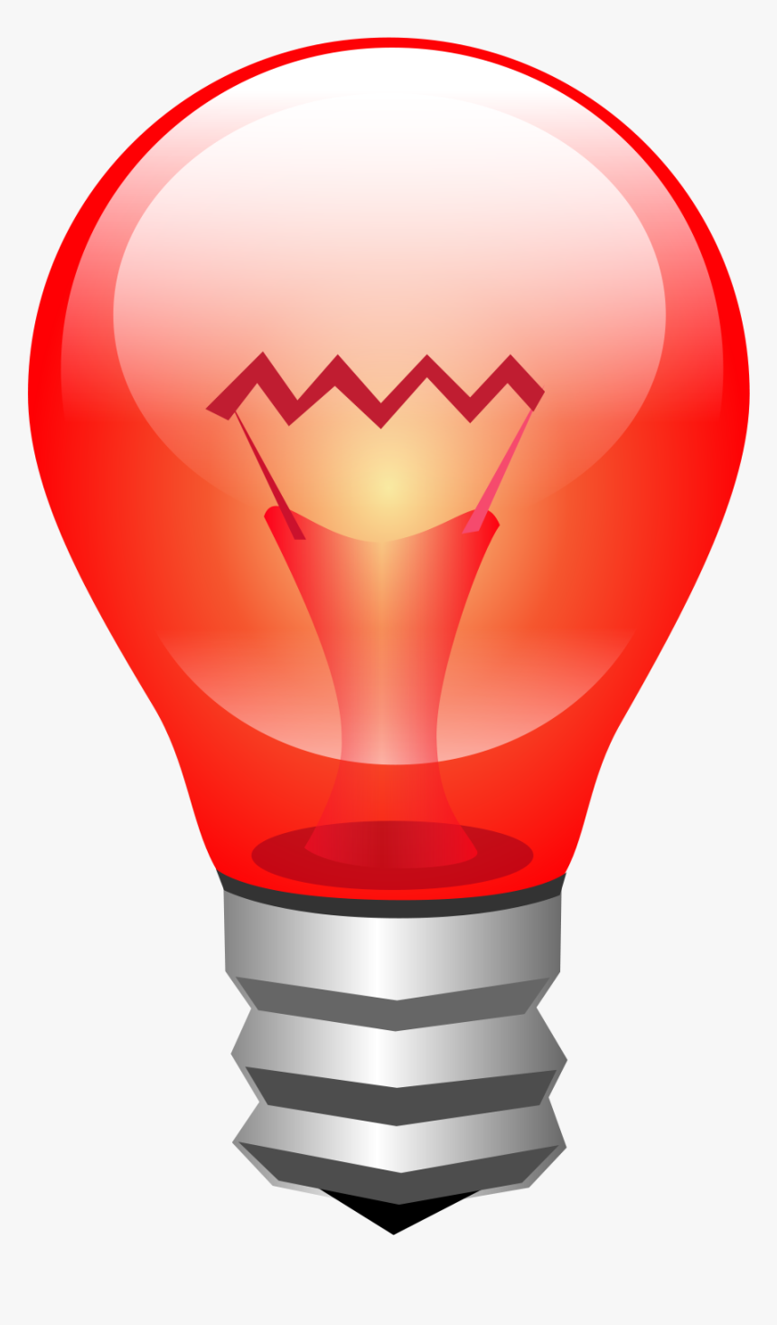 Red,lighting,light Bulb,incandescent Light Bulb,illustration,clip - Transparent Background Bulb Gif, HD Png Download, Free Download
