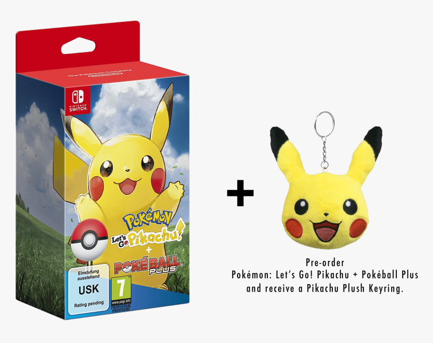 Let"s Go, Pikachu Pokball Plus (new) - Pokémon Let's Go Pikachu Poké Ball Plus Pack, HD Png Download, Free Download