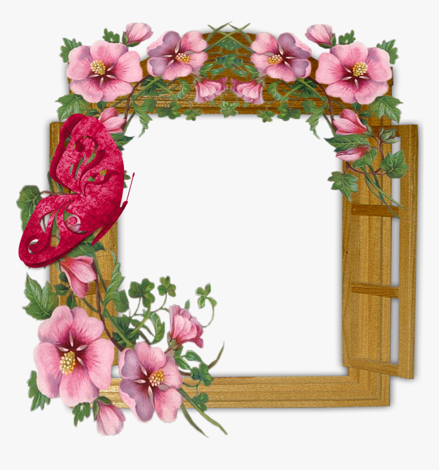 Download Flowers Photo Frame, HD Png Download - kindpng