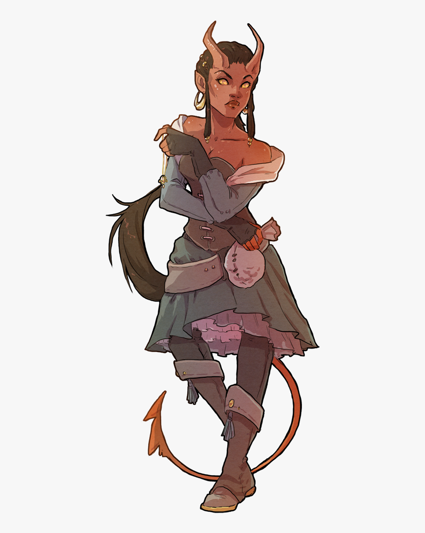Female Tiefling Pirate, HD Png Download - kindpng.