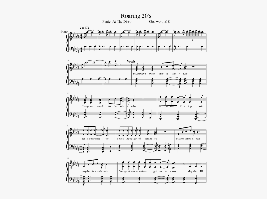 Roaring 20s Sheet Music, HD Png Download, Free Download