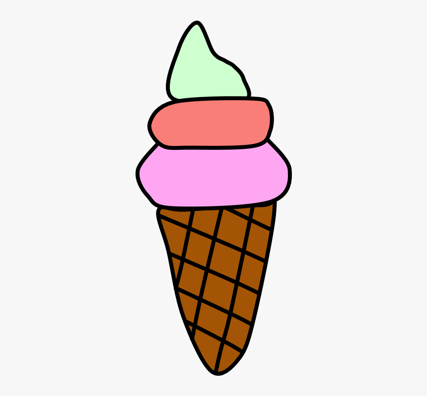 Ice Cream, Mint, Strawberry, Blueberry, Cone, Wafer - Vanilla Ice Cream Clip Art, HD Png Download, Free Download