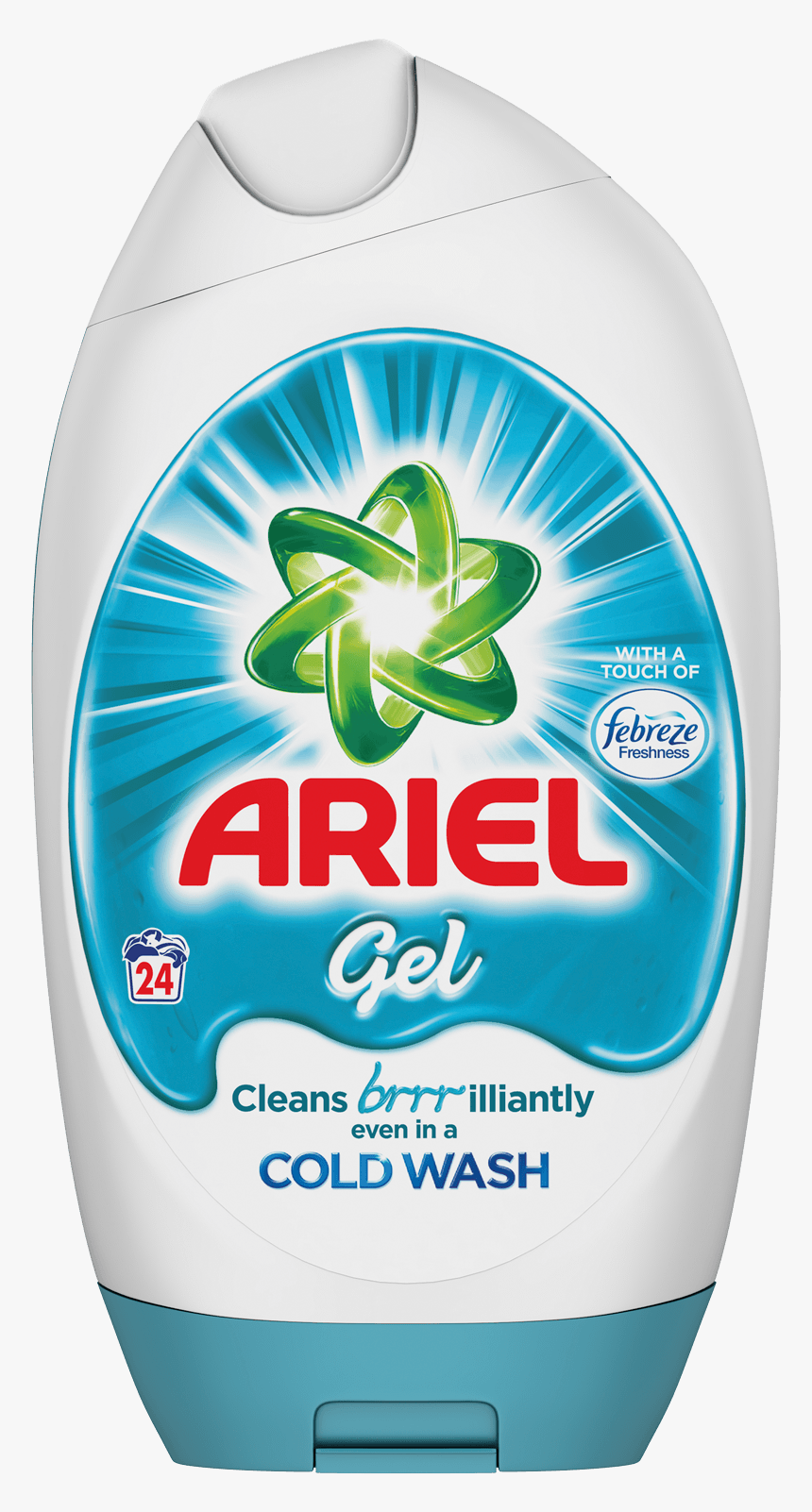 Ariel Washing Gel With A Touch Of Febreze - Ariel Washing Gel, HD Png Download, Free Download