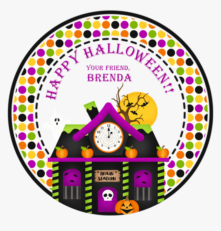 Haunted House Happy Halloween Stickers, HD Png Download, Free Download