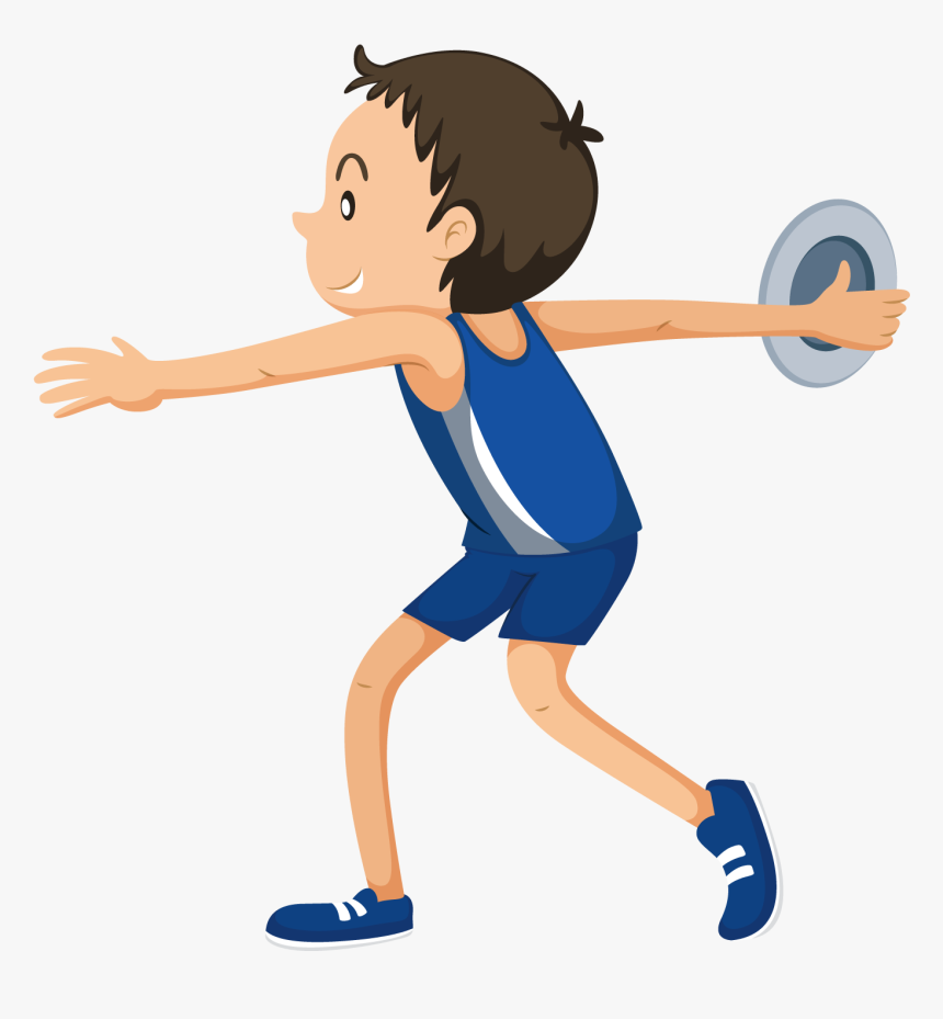 Throw Athlete Sport Clip - Discus Throw Clipart, HD Png Download, Free Download