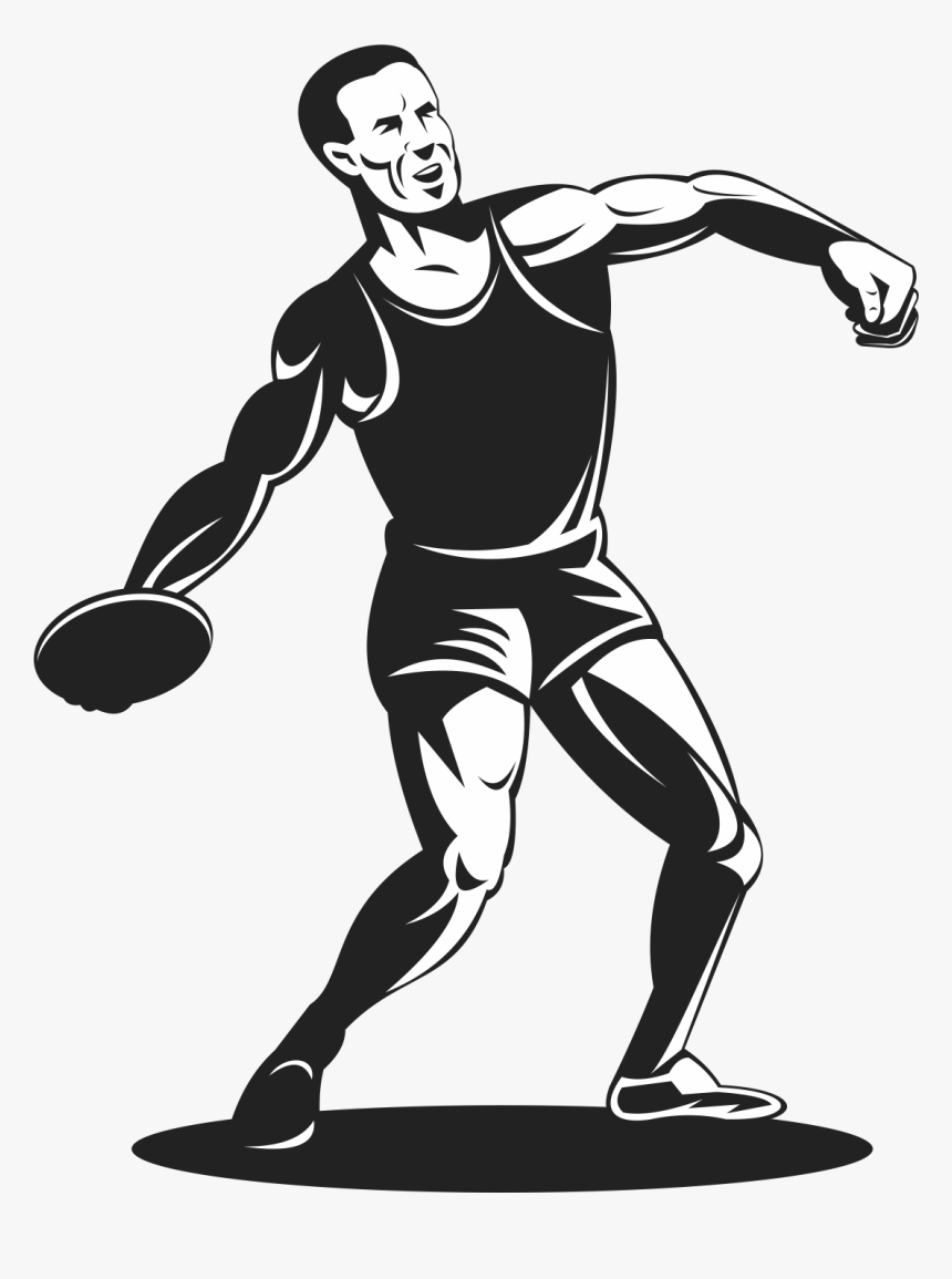 Throw Athlete Track And - Standing Throw In Discus, HD Png Download, Free Download