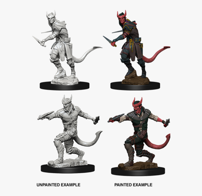 Wzk73338 Tiefling Rogue $4 - Painted Tiefling Rogue Miniature, HD Png Download, Free Download