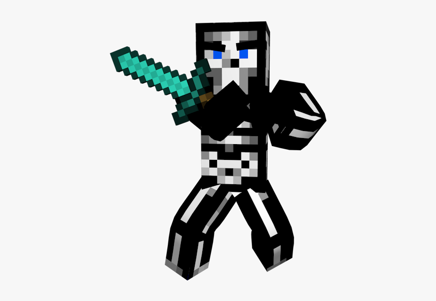 Minecraft Character Png - Minecraft Characters With Sword, Transparent Png, Free Download