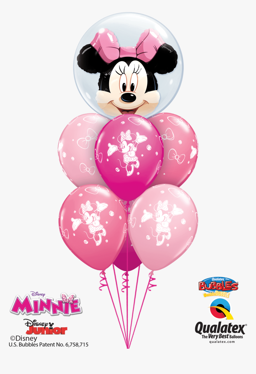 Disney Minnie Mouse Pink Bubble Bouquet At London Helium - Happy Birthday Balloons For Her, HD Png Download, Free Download