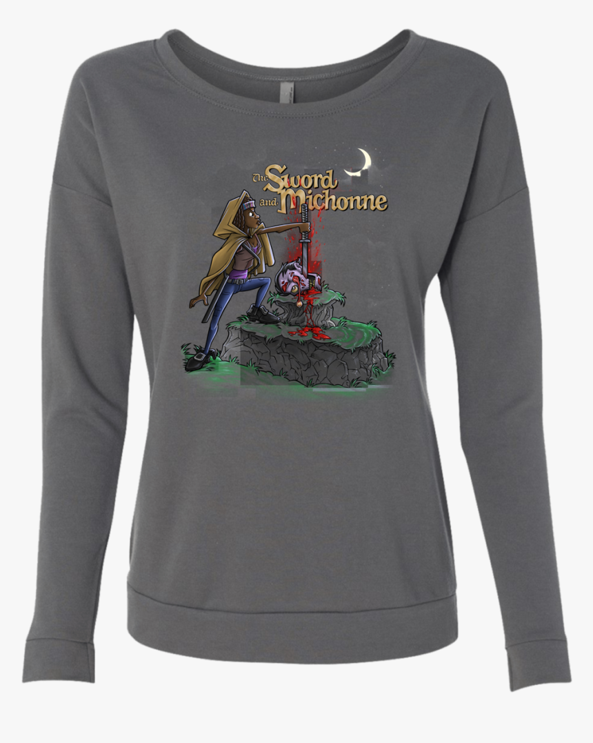 The Sword And Michonne French Terry Scoop - Sweater, HD Png Download, Free Download