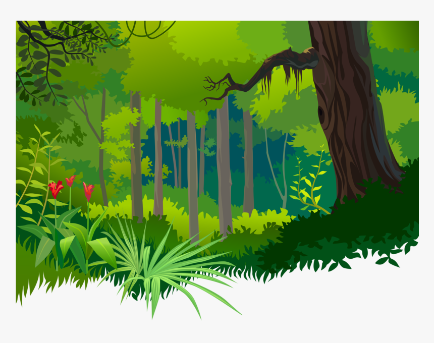 Waterfall Clipart Tropical Rainforest - Forest Clipart, HD Png Download, Free Download