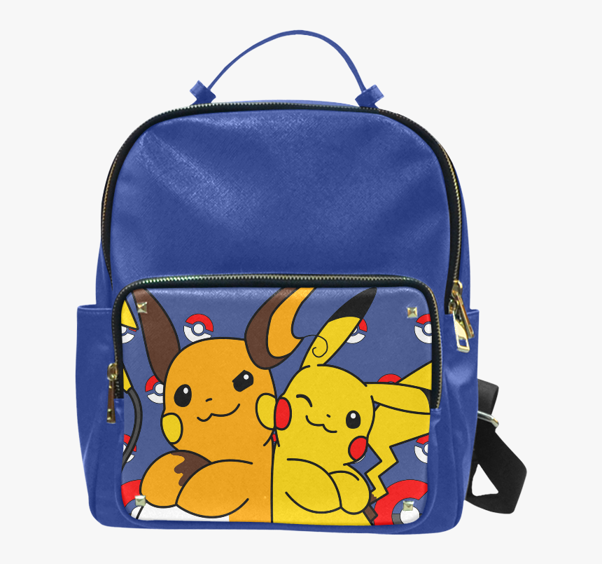 Pokemon Pikachu Print Leather School Backpack - Great Wave Off Kanagawa Backpack, HD Png Download, Free Download