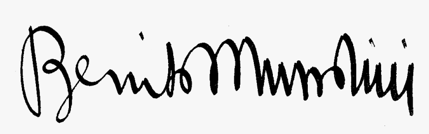 Benito Mussolini Signature, HD Png Download, Free Download