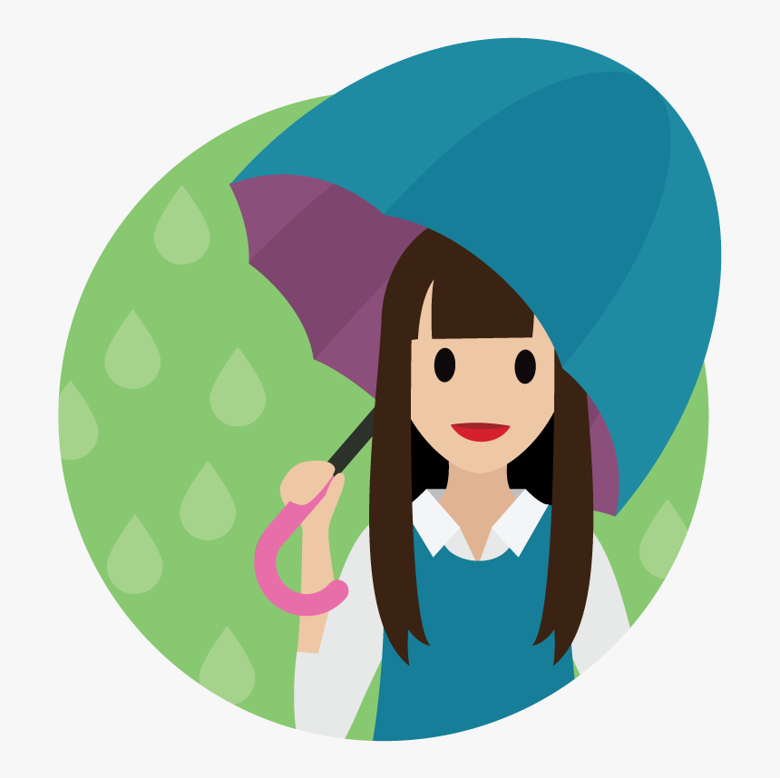 Salesforcelandian Using An Umbrella To Shield From - Cartoon, HD Png Download, Free Download