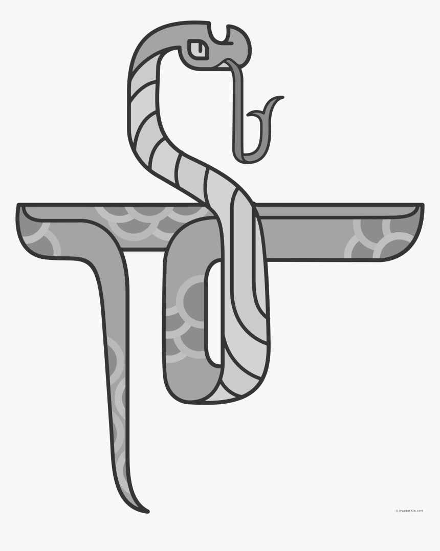 Rattlesnake Clipart Black And White - Snake Bearer, HD Png Download, Free Download