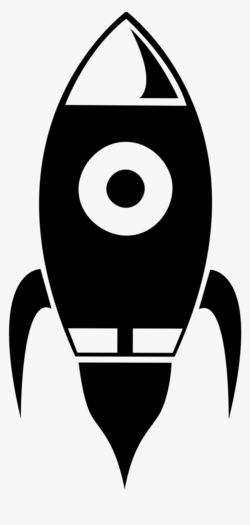 Moon Rocket Black Clip Arts - Black And White Rockets, HD Png Download, Free Download