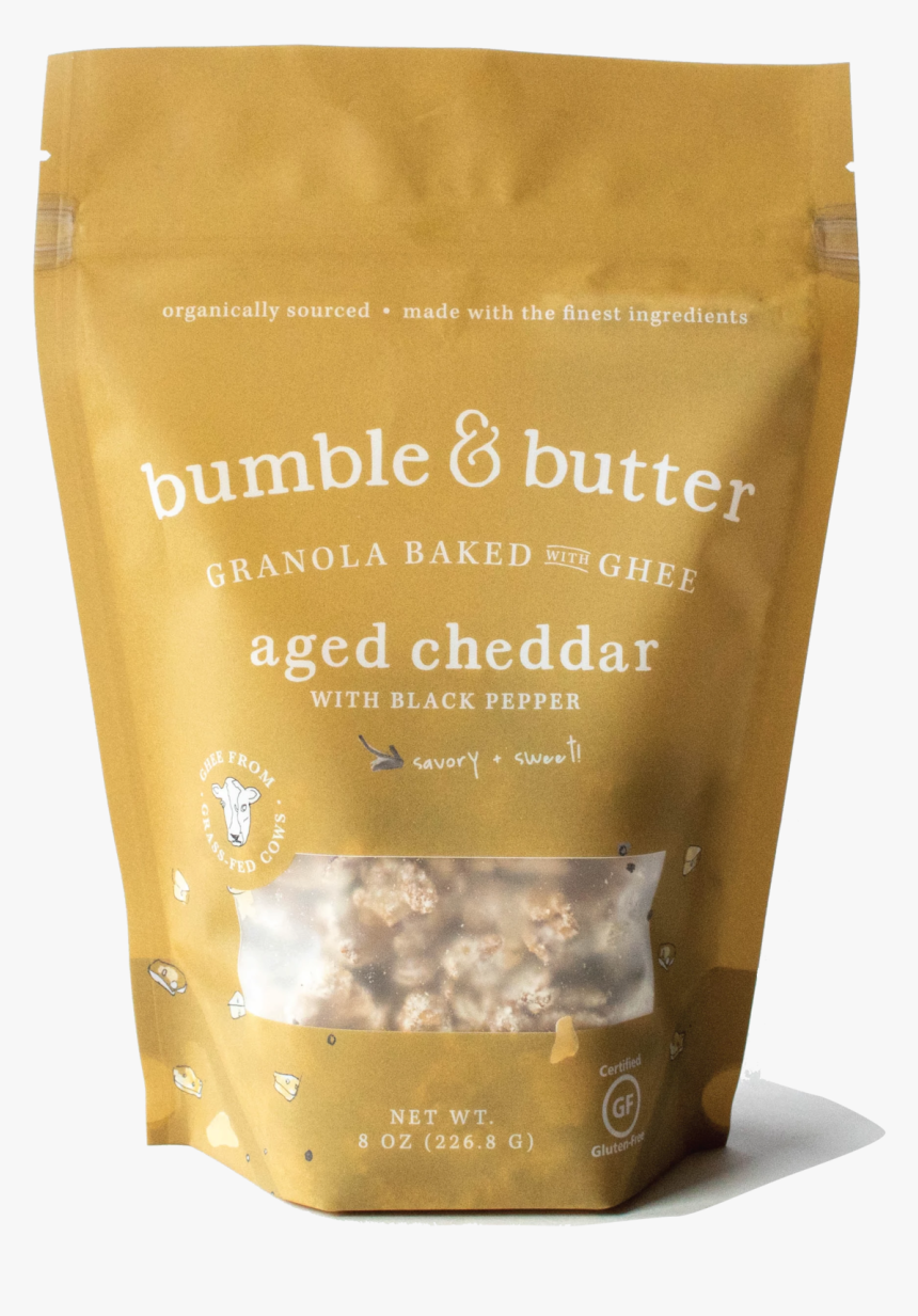 Bumble & Butter Aged Cheddar Granola With Black Pepper", HD Png Download, Free Download