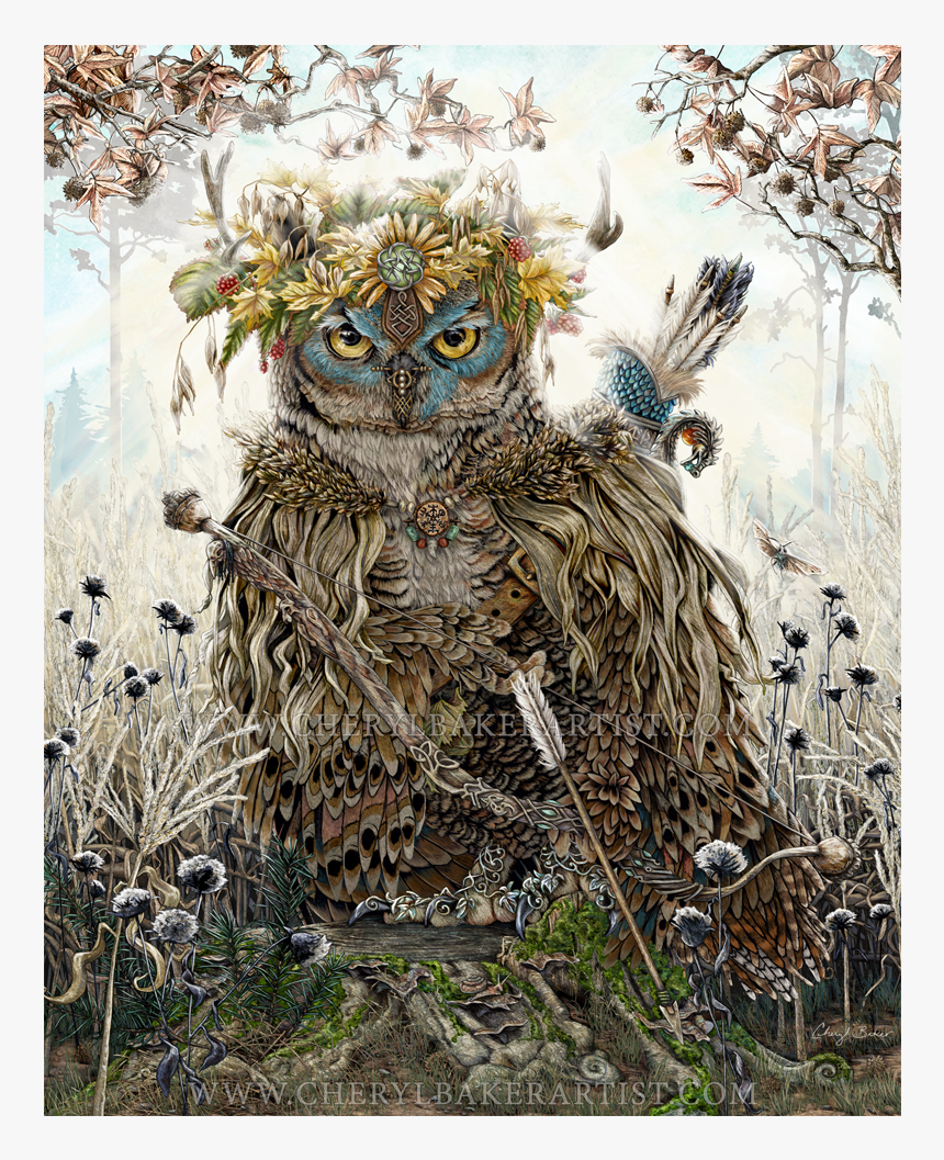 Image - Great Horned Owl Art, HD Png Download, Free Download