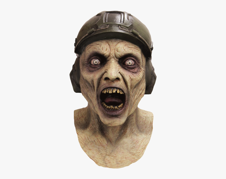 World War I Pilot Mayday Creepy Zombie Latex Deluxe - Horror Masken Latex, HD Png Download, Free Download
