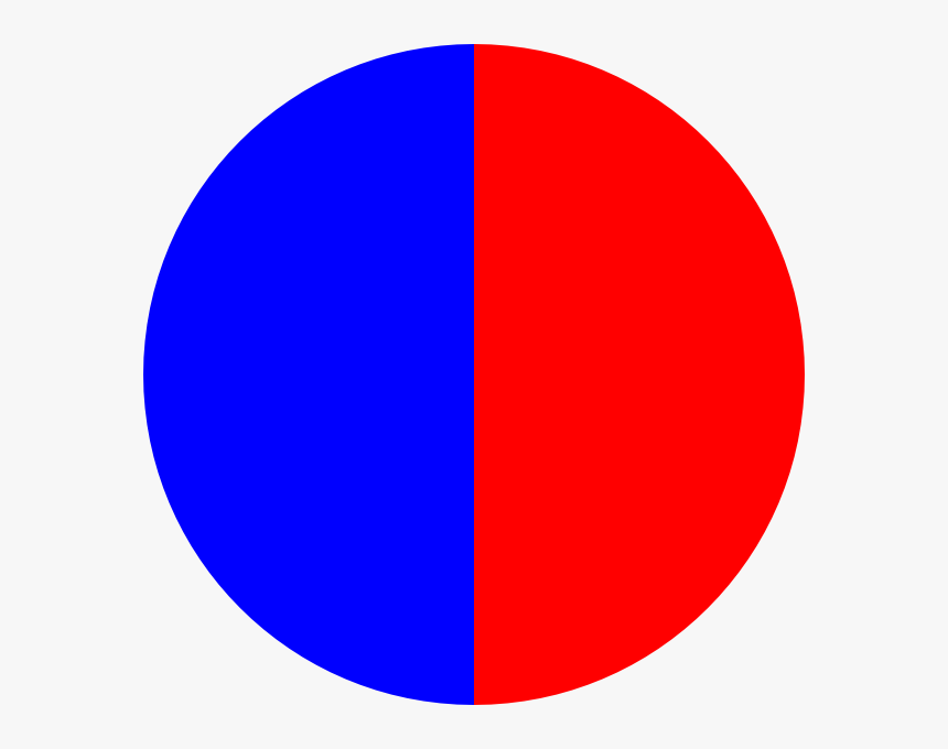 Yinyang Blue Red Svg Clip Arts - Circle, HD Png Download, Free Download