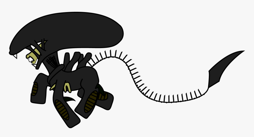 Ellen Ripley Black Cartoon Black And White Fictional - Xenomorph My Little Pony, HD Png Download, Free Download