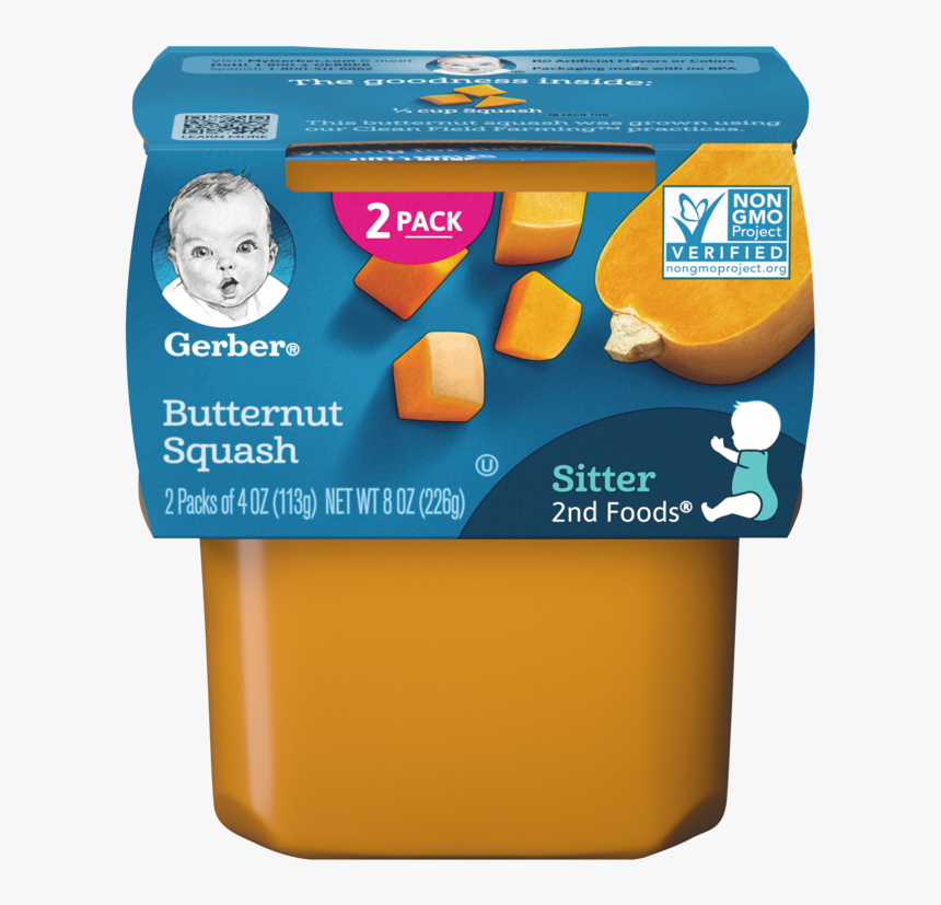 2nd Foods Butternut Squash - Gerber Baby Food, HD Png Download, Free Download