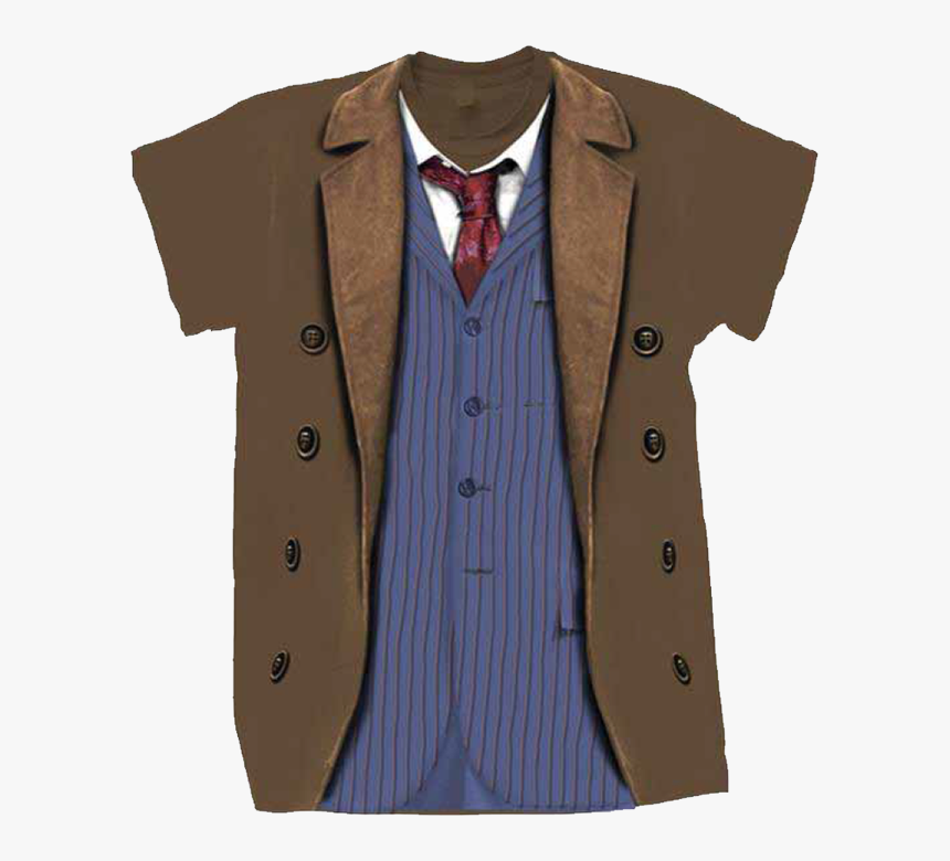 10th Doctor David Tennant Male T-shirt - Doctor Who Clothes 10, HD Png Download, Free Download