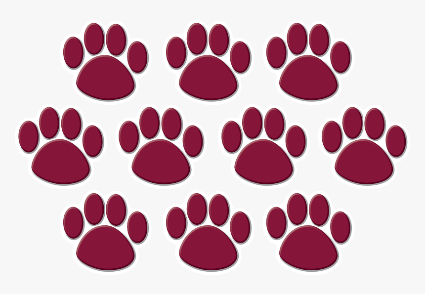 Teacher Created Resources Accents, Blue Paw Print Clipart - Maroon Paw Print Clip Art, HD Png Download, Free Download